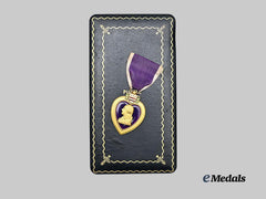 United States. A Second War Purple Heart in Case to Duey G. McMillon