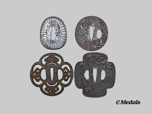 japan,_empire._a_lot_of_four_tsuba_e_medals__w8688_2