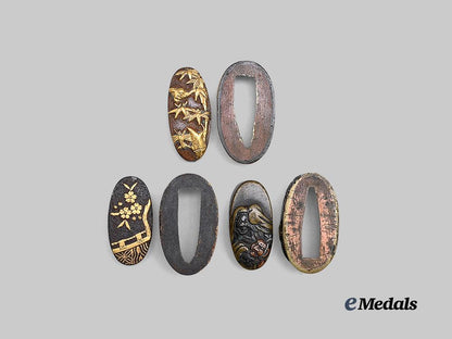 japan,_empire._a_lot_three_fuchi&_kashira_sets_e_medals__w8692_3