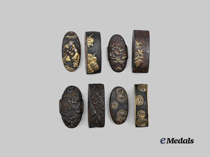 japan,_empire._four_sets_of_fuchi&_kashira_e_medals__w8703_3