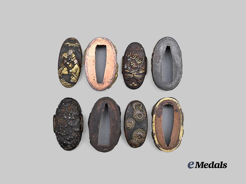 japan,_empire._four_sets_of_fuchi&_kashira_e_medals__w8703_4