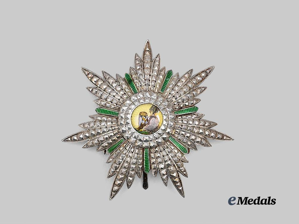 persia,_pahlavi_dynasty._an_order_of_the_lion_and_sun,_i_i_class_star_e_medals__w8727_2