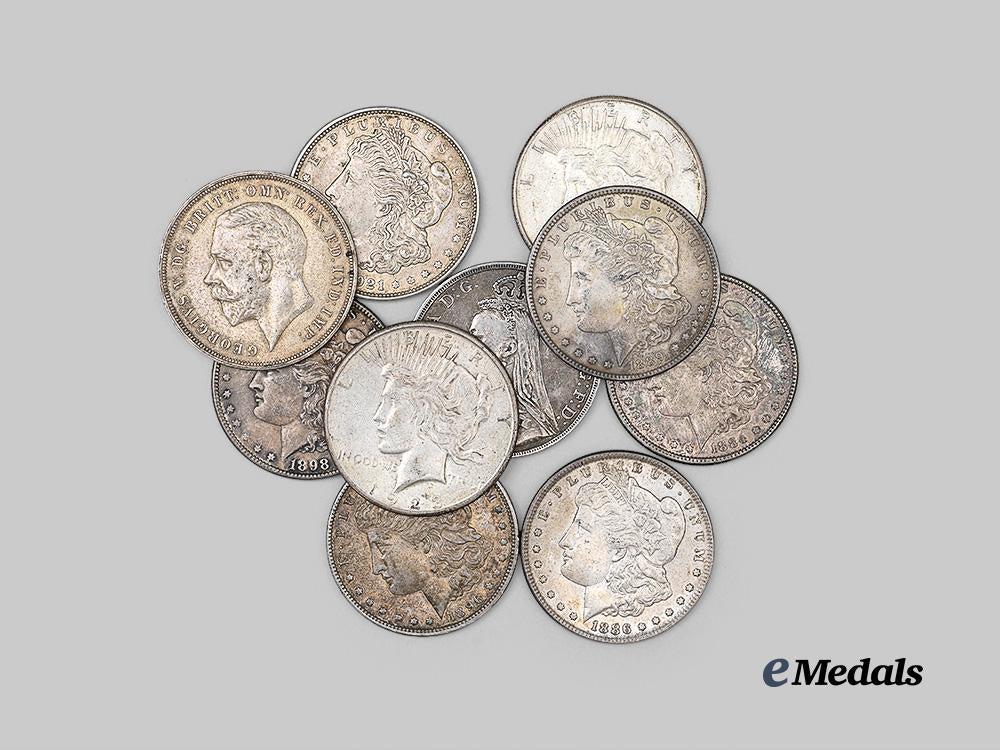 united_states,_united_kingdom._a_lot_of10_silver_dollars_e_medals__w8736_2