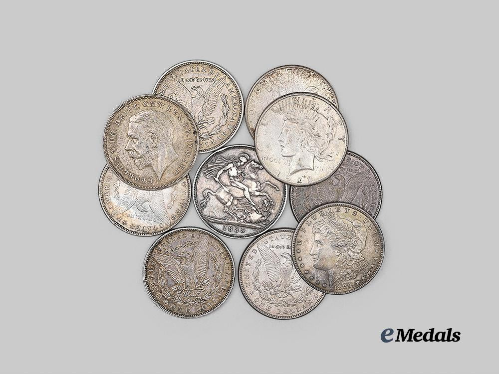 united_states,_united_kingdom._a_lot_of10_silver_dollars_e_medals__w8736_3
