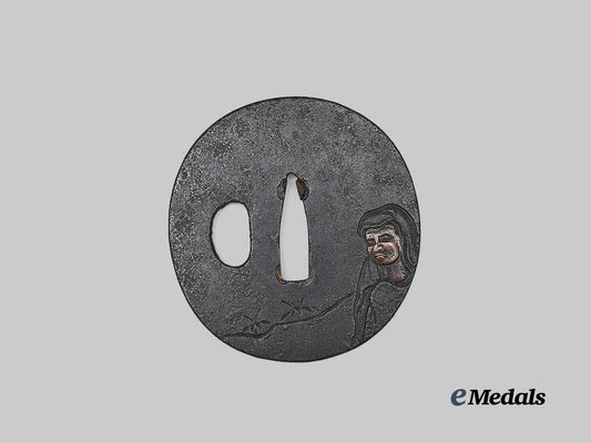 japan,_empire._a_tsuba_with_sennin_figure_e_medals__w8743_2