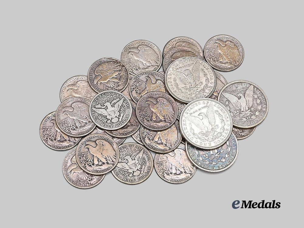united_states._a_lot_of29_american_silver_dollars_and_half_dollars_e_medals__w8753_2