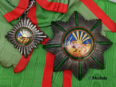 Persia, Pahlavi Dynasty. An Order of Homayoun, I Class Set, by Bertrand, c.1930