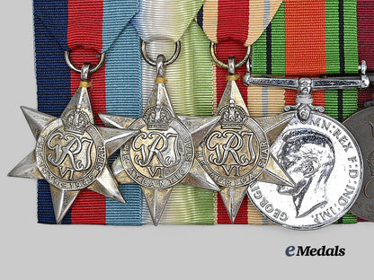 canada,_commonwealth._a_second_war_medal_bar_with_newfoundland_service_medal_to_e._j._hall,_chief_petty_officer2nd_class_e_medals__c7696_4