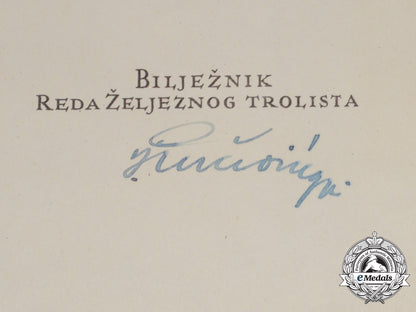 croatia,_state._a_military_order_of_trefoil_award_document_to_kav._riettmeister;_kosak_division_e_0187