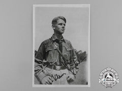 A Post War Signed Photograph Of Luftwaffe Ace And Knight’s Cross Recipient Klaus Häberlen