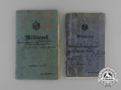 Two First War German Militärpässe; 5Th Lorrainese Infantry & Landsturm Infantry Kiel