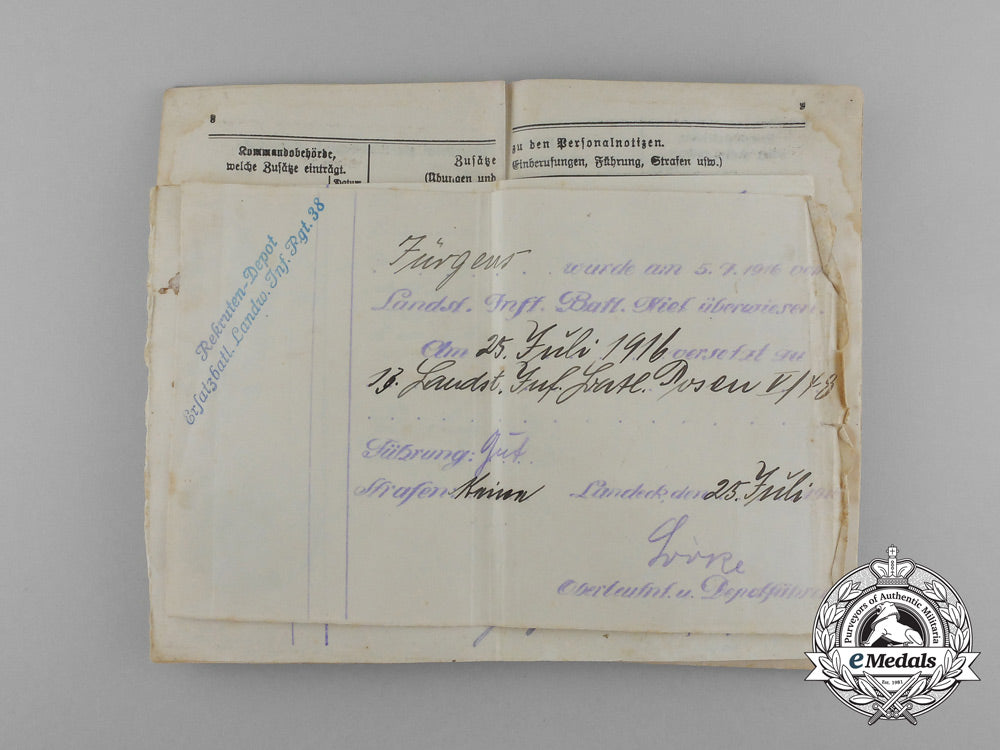 two_first_war_german_militärpässe;5_th_lorrainese_infantry&_landsturm_infantry_kiel_e_0307