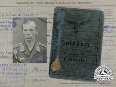 A Soldbuch & Luftwaffe Id Document To Ernst Quint; Fighter Wing 2, 11Th Squadron