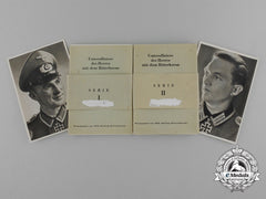 Two Sets Of Wartime Collector Cards Of Nco Knight’s Cross Recipients Of The Heer