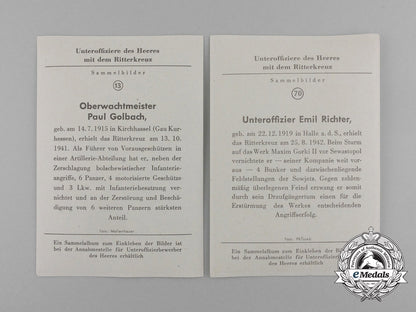 two_sets_of_wartime_collector_cards_of_nco_knight’s_cross_recipients_of_the_heer_e_0419