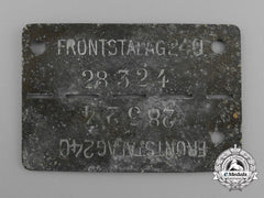 A Numbered German Camp Id Tag For Pow’s Housed At The Frontstalag 240 In Verdun (France)