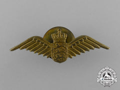 A Royal Danish Air Force Pilot Badge Attributed To Flight Lieutenant Peter Kampmann