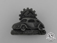 A 1938 Fallersleben Volkswagen Factory Cornerstone Laying Ceremony Badge