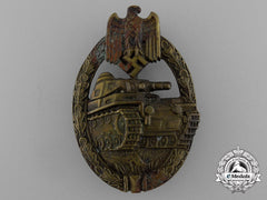 An Early Bronze Grade Tank Badge In Tombac