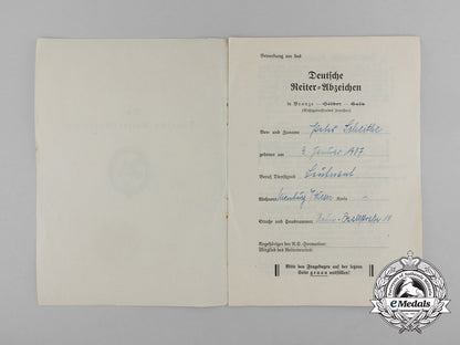 germany,_third_reich._an_award_booklet_for_the_german_equestrian_badge,_bronze_grade_e_1370