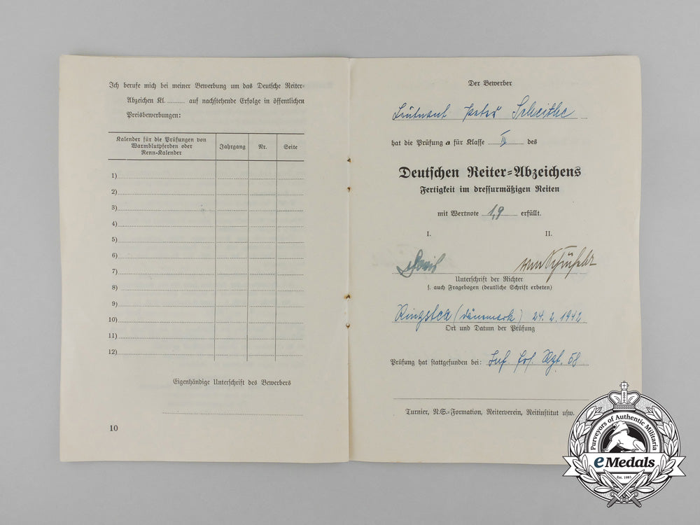 germany,_third_reich._an_award_booklet_for_the_german_equestrian_badge,_bronze_grade_e_1372