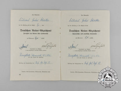 germany,_third_reich._an_award_booklet_for_the_german_equestrian_badge,_bronze_grade_e_1373