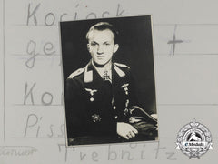 A Private Studio Picture Postcard Of Knight's Cross Recipient: Josef Kociok