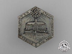 A Third Reich Period Kdf Vacation In The Magdeburg-Anhalt Region Badge