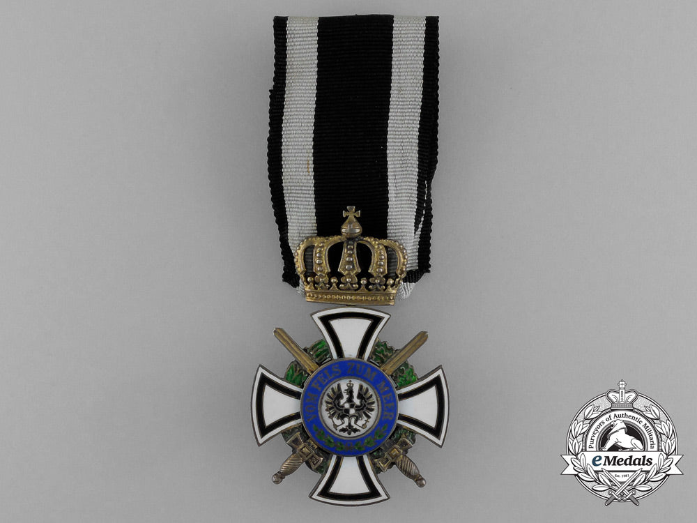 a_cased_prussian_house_order_of_hohenzollern;_knight’s_cross_with_swords_by_sy&_wagner_e_1578