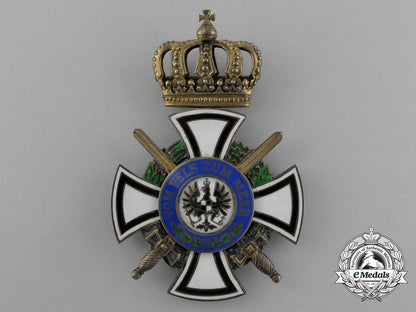 a_cased_prussian_house_order_of_hohenzollern;_knight’s_cross_with_swords_by_sy&_wagner_e_1579