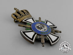 A Cased Prussian House Order Of Hohenzollern; Knight’s Cross With Swords By Sy & Wagner