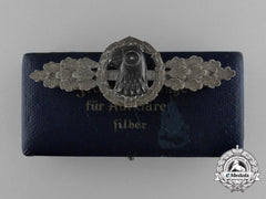 A Cased Luftwaffe Reconnaissance Squadron Clasp; Silver Grade By Jmme & Sohn