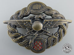 Croatia, Independent State. A Radio Operator & Air Gunner Badge, By Braca Knaus, C.1941