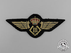 A Second War Belgian Air Force Officer Pilot's Badge