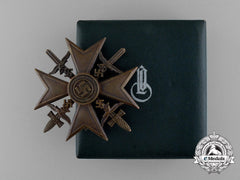A Bronze Grade Spanish Cross With Swords By C. E. Juncker In Its Original Case Of Issue