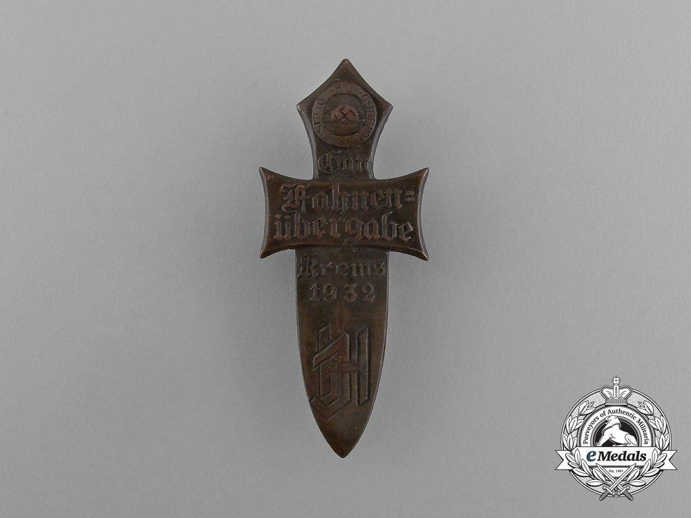 a1932_hj_krems“_transfer_of_the_flag”_ceremony_badge_by_r._schanes_of_vienna_e_2030