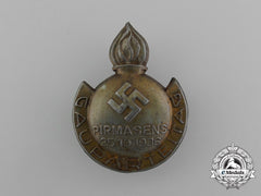 A 1936 Nsdap Pirmasens Regional Party Day Badge