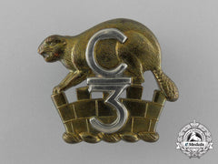 A First War 3Rd Infantry Battalion Officer's Collar Badge