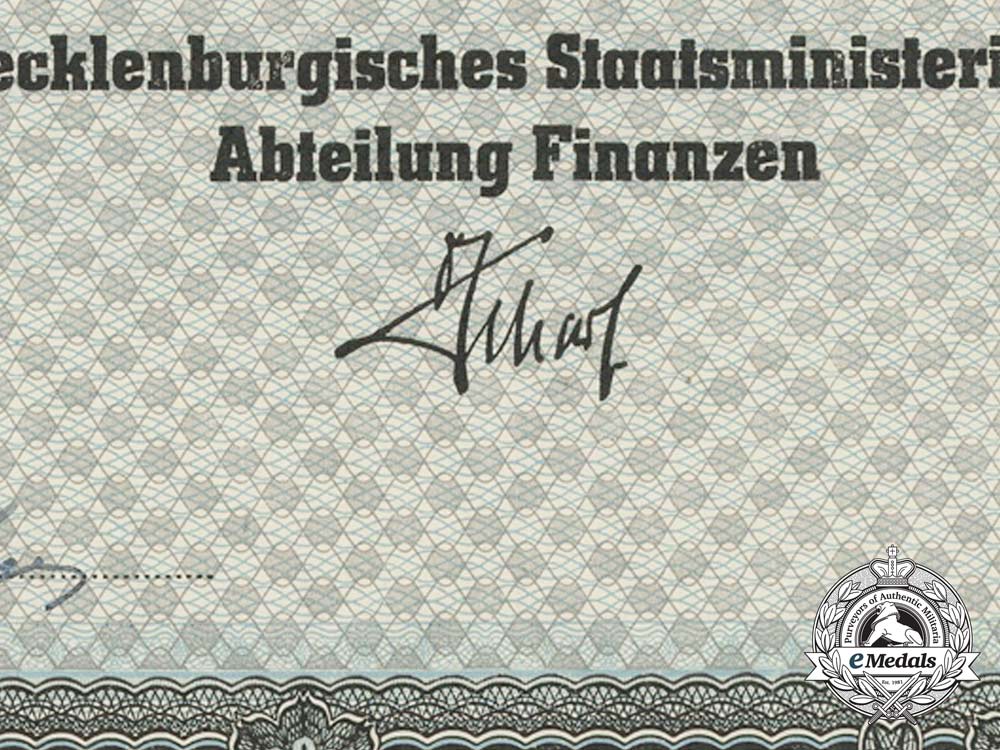 a_mint1942_mecklenburg_state_debenture_bond_in_the_value_of500_reichsmark_e_2439