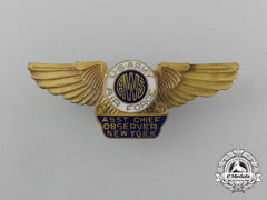 A United States Army Air Forces (Usaaf) Assistant Chief Observer New York Badge