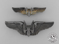United States. An Army Air Force Aerial Gunner Badge, Fullsize And Reduced Size