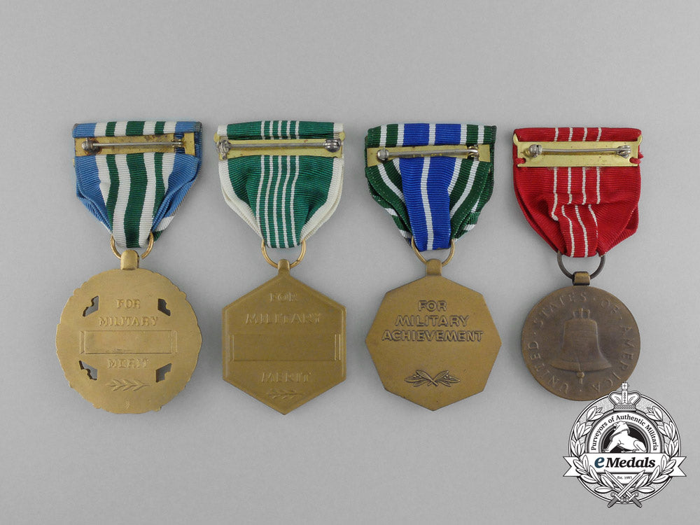 four_american_service_and_achievement_medals_e_3010
