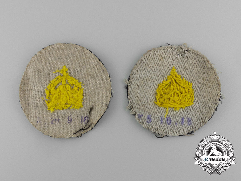 germany,_imperial._two_navy(_kaiserliche_marine)_officer's_crown_insignia_sleeve_patches_e_3120