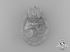 An Absolutely Mint Silver Grade Tank Badge By Ferdinand Wiedmann
