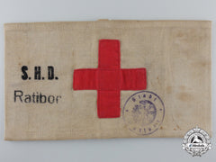 A German Red Cross Armband Of The Sicherfeits Und Hilfsdienste Ratibor