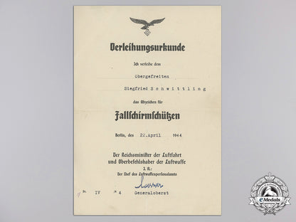 an_award_document_for_luftwaffe_paratrooper's_badge_e_356