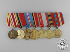 A Soviet Russian Seven Piece Medal Bar