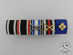 A First War And 40 Year Faithful Service Decoration Ribbon Bar