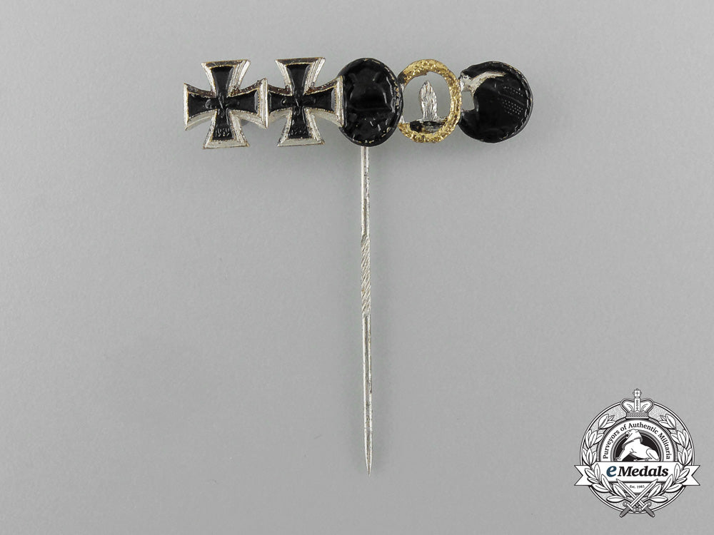 a1957_version_of_a_second_war_german_miniature_stick_pin_bar_consisting_of_five_awards_e_4127