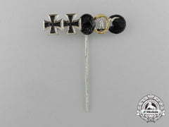A 1957 Version Of A Second War German Miniature Stick Pin Bar Consisting Of Five Awards